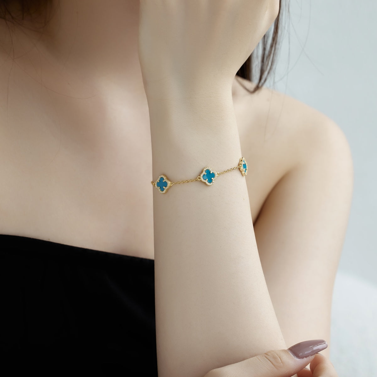 [OAK JURI]Four-Leaf Clover Exquisite Bracelet