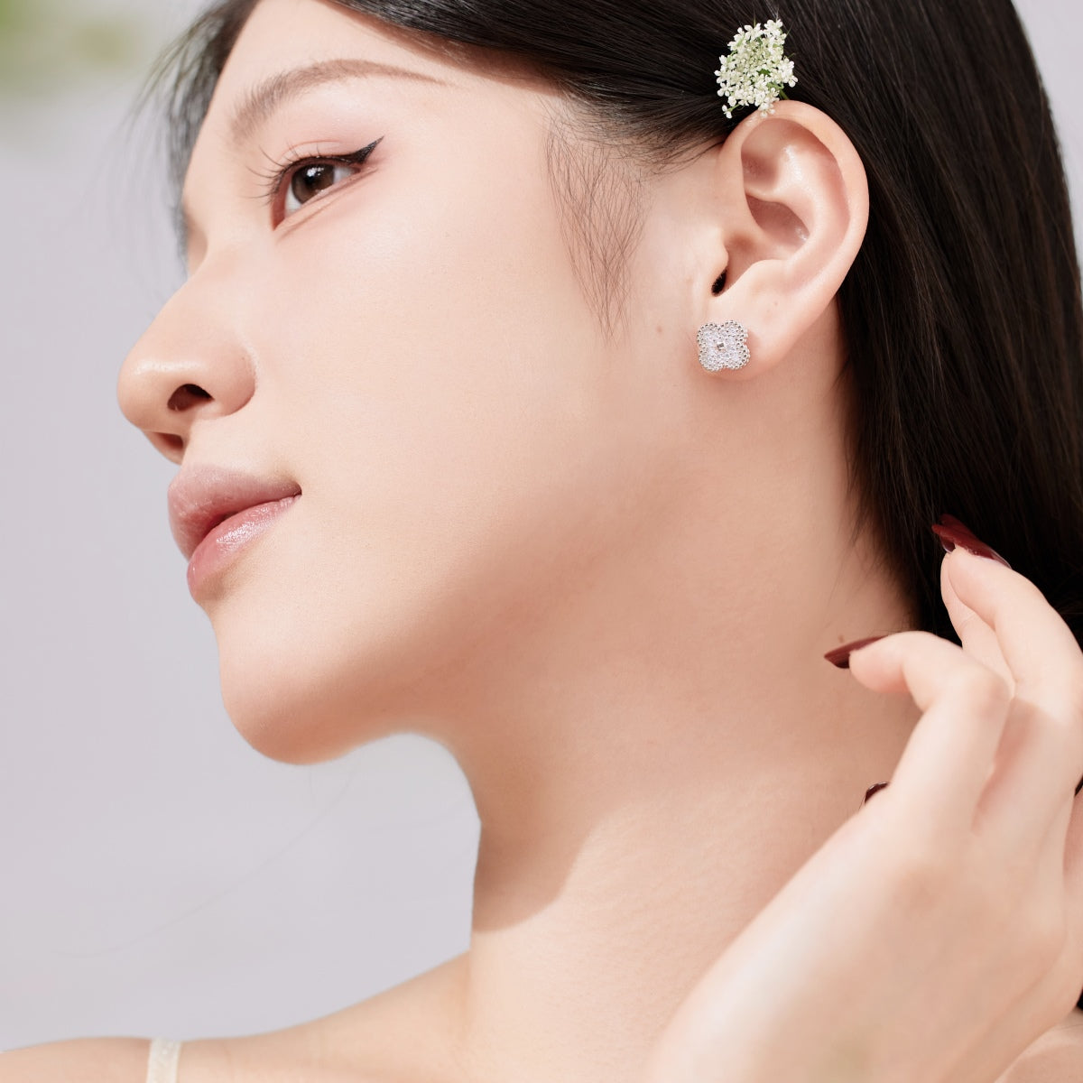 [OAK JURI]Four Leaf Clover Fashion Earrings