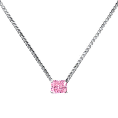 [OAK JURI]4.0 Carat Elegant Radiant Cut Necklace