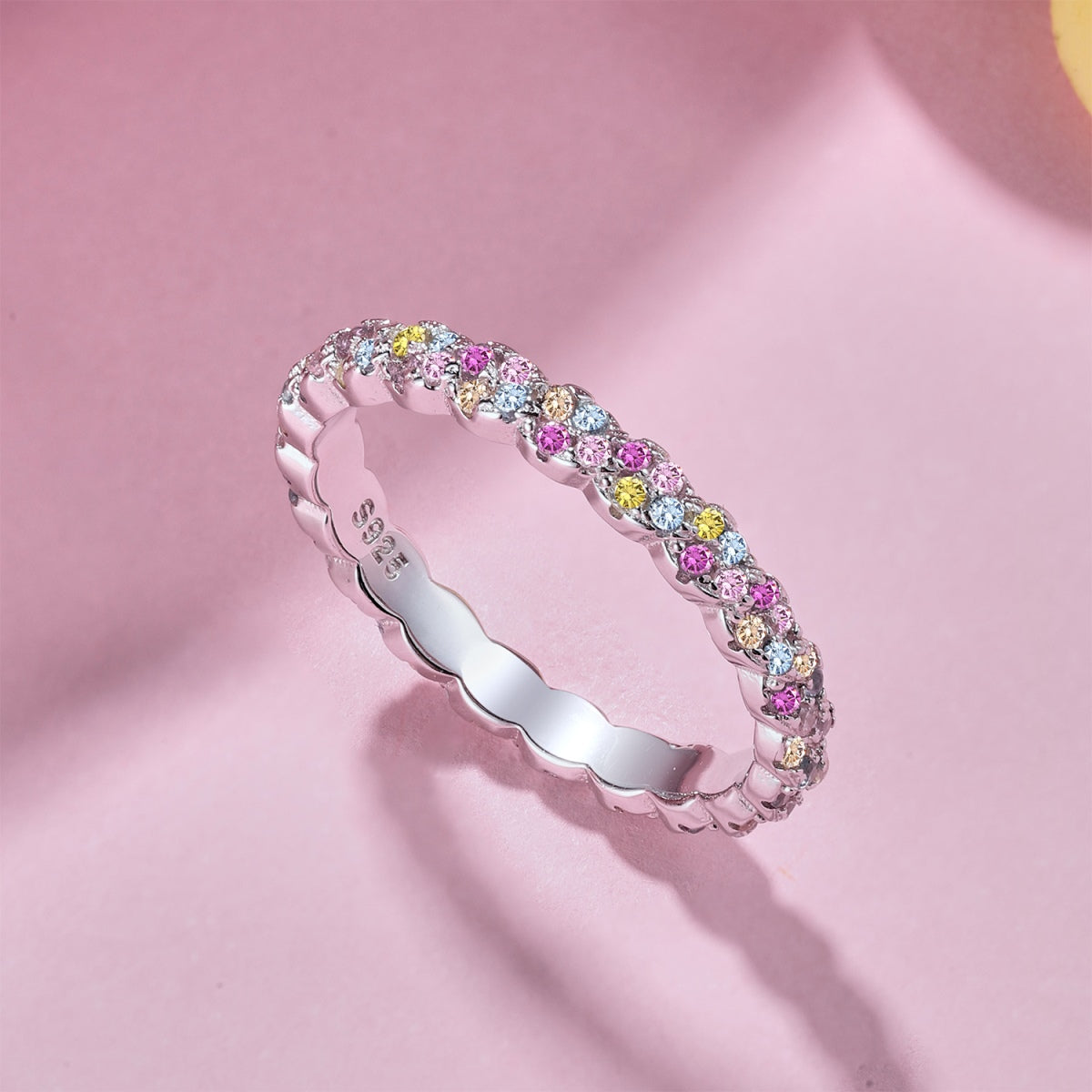 [OAK JURI]Dainty Ebullient Round Cut Daily Ring