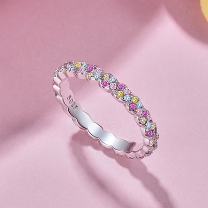 [OAK JURI]Dainty Ebullient Round Cut Daily Ring