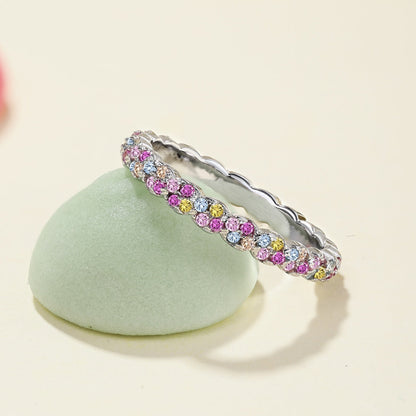[OAK JURI]Dainty Ebullient Round Cut Daily Ring