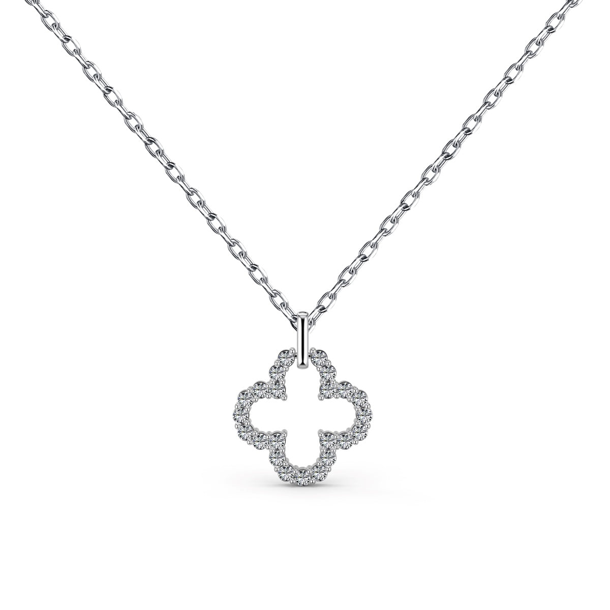 [OAK JURI]Four-Leaf Clover Hollow Design Exquisite Necklace