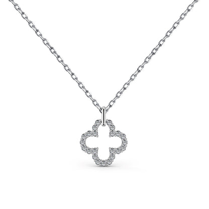 [OAK JURI]Four-Leaf Clover Hollow Design Exquisite Necklace