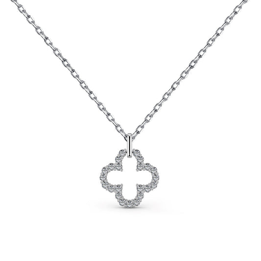 [OAK JURI]Four-Leaf Clover Hollow Design Exquisite Necklace