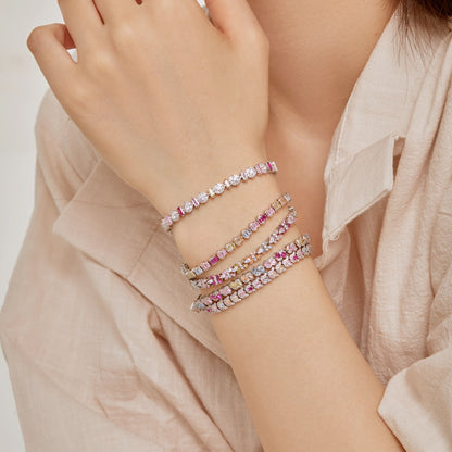 [OAK JURI]Ornate Colorful Flower Shape Party Bracelet