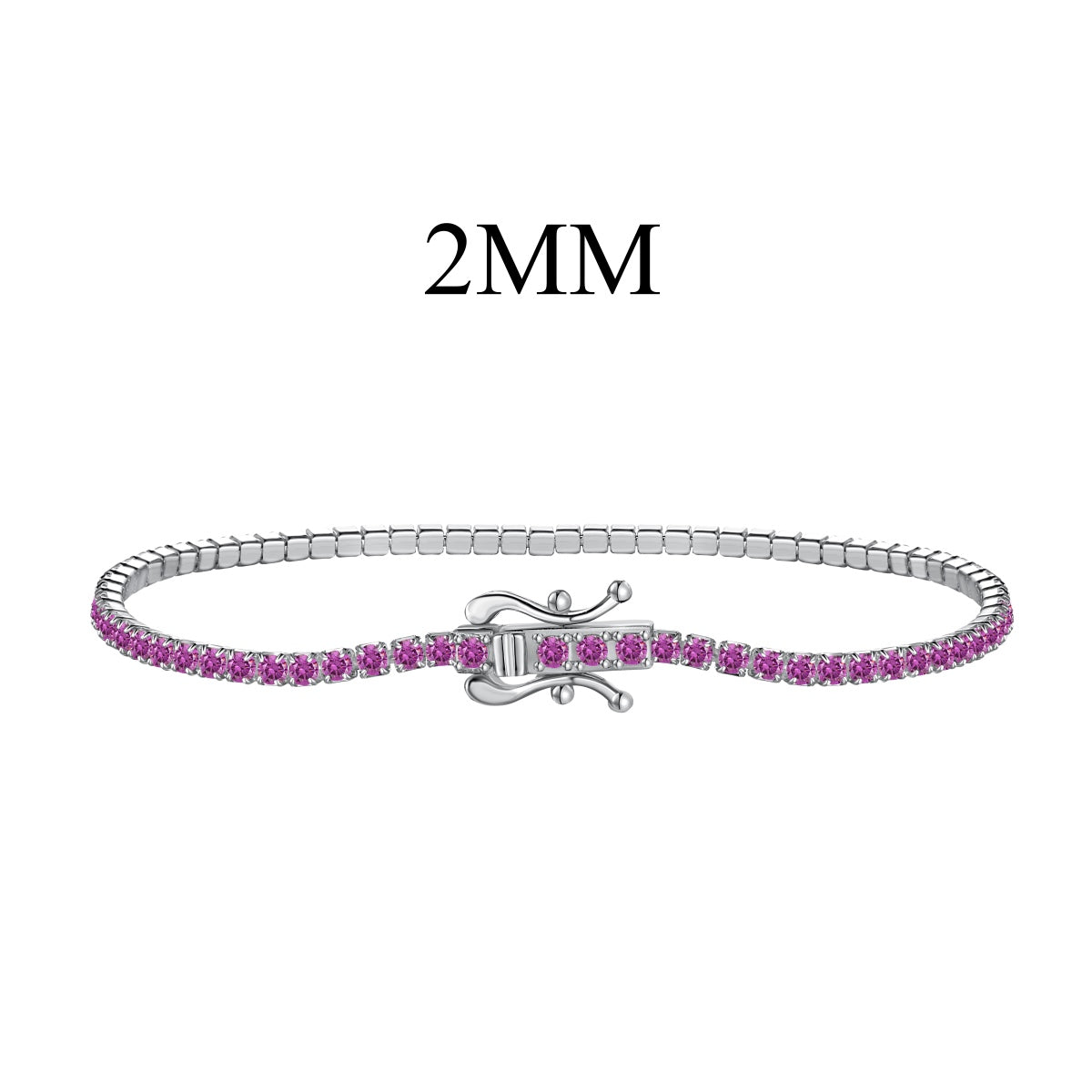 [OAK JURI]Radiant Colorful Round Cut Party Bracelet