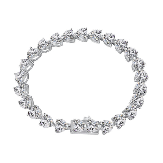 [OAK JURI]0.75 Carat Elegant Romantic Heart Shape Lover Bracelet