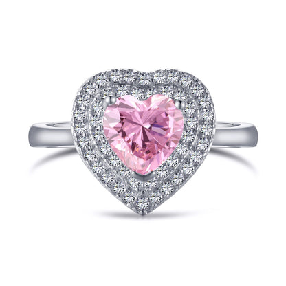 [OAK JURI]Delicate Ebullient Heart Shape Wedding Ring