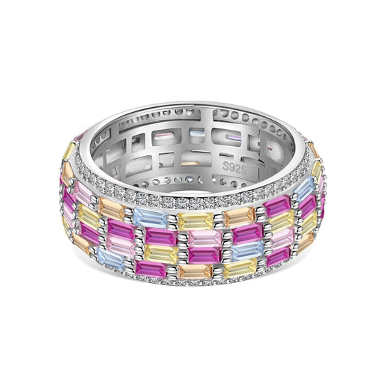 [OAK JURI]Radiant Colorful Radiant Cut Daily Ring