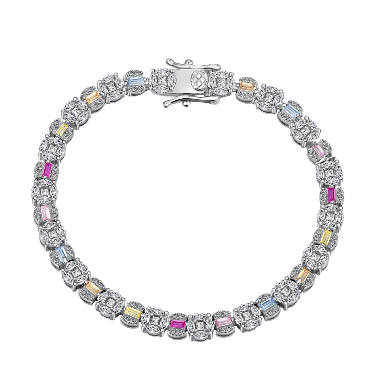 [OAK JURI]Dazzling Radiant Multi Cut Daily Bracelet