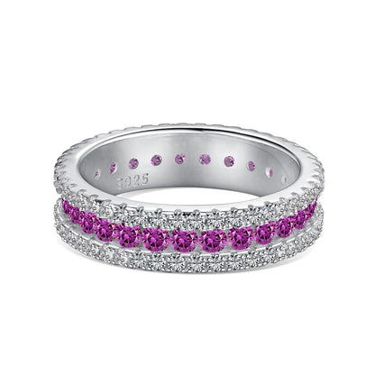 [OAK JURI]Delicate Colorful Round Cut Daily Ring