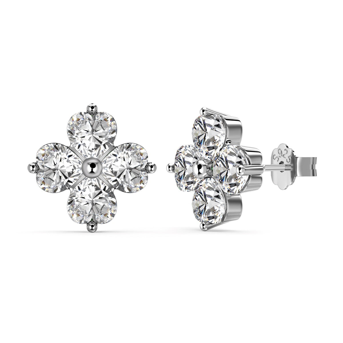 [OAK JURI]Four-Leaf Clover Ball Earrings