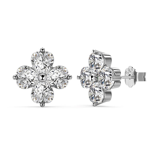 [OAK JURI]Four-Leaf Clover Ball Earrings