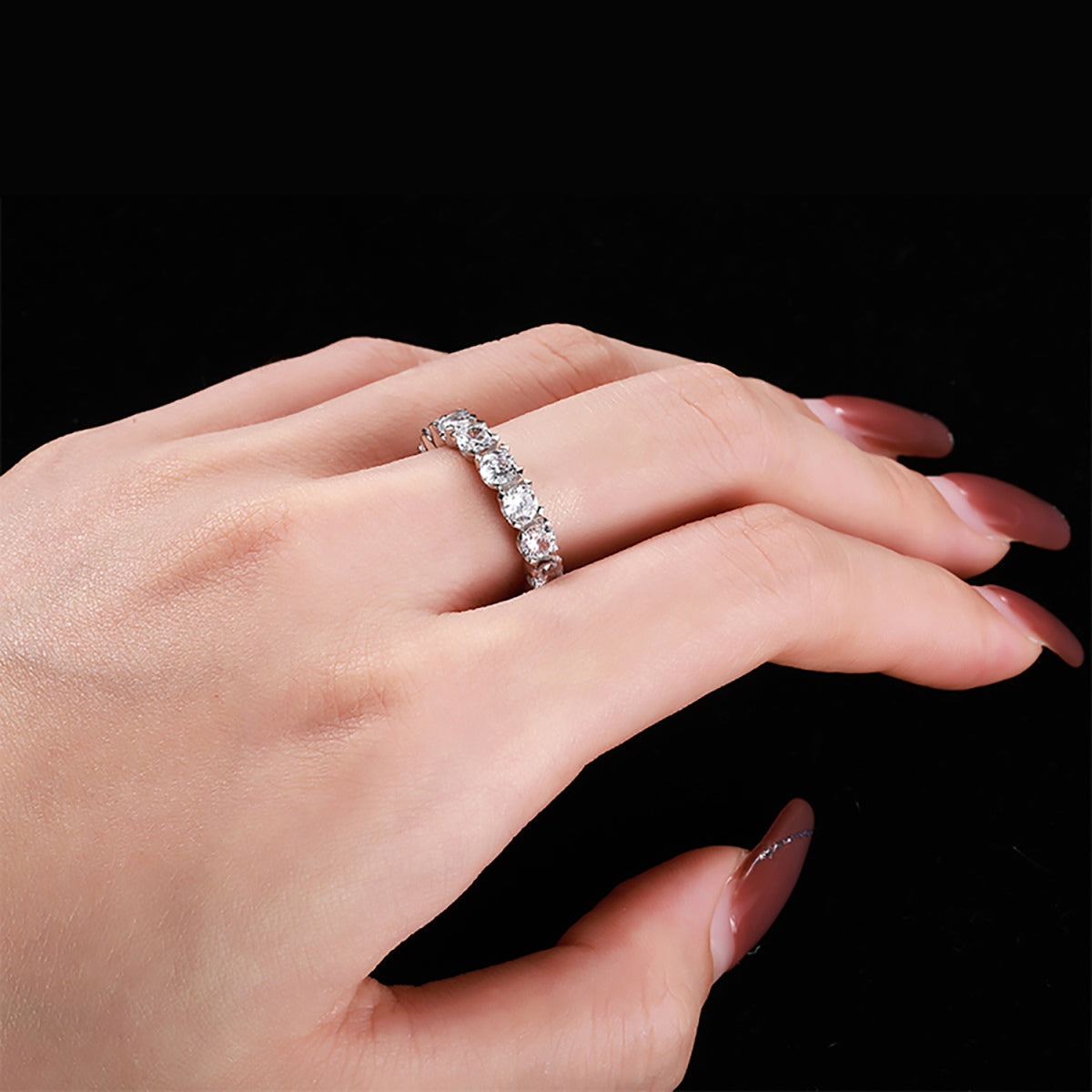 [OAK JURI]Eternity Round Cut Tennis Ring