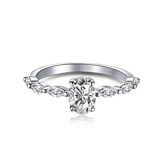 [OAK JURI]0.75 Carat Luxurious Vibrant Elongated Cushion Cut Daily Ring