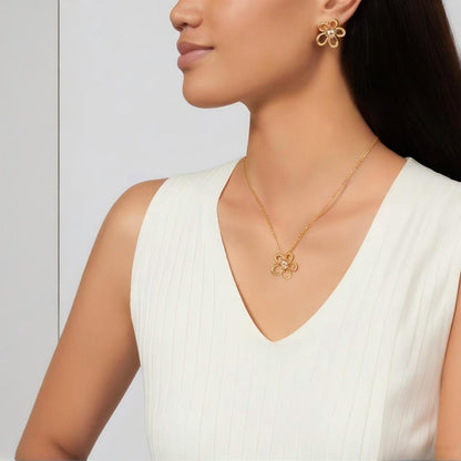 [OAK JURI] FLOWERLACE EARRING 5 DIAMONDS