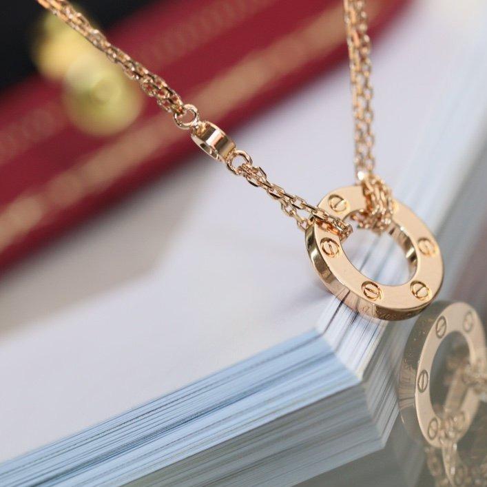 [OAK JURI]LOVE NECKLACE ADJUSTABLE ROSE GOLD 2 DIAMOND