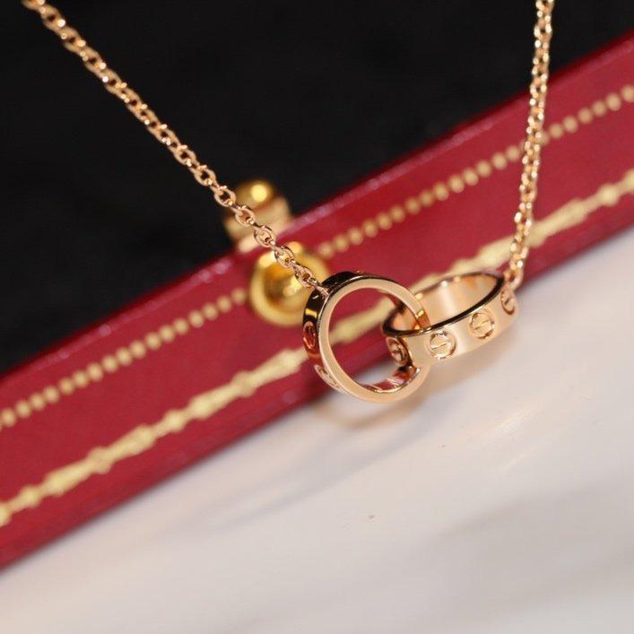 [OAK JURI]LOVE NECKLACE PINK GOLD AND SILVER
