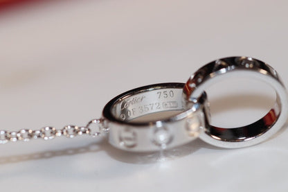 [OAK JURI]LOVE NECKLACE PINK GOLD AND SILVER