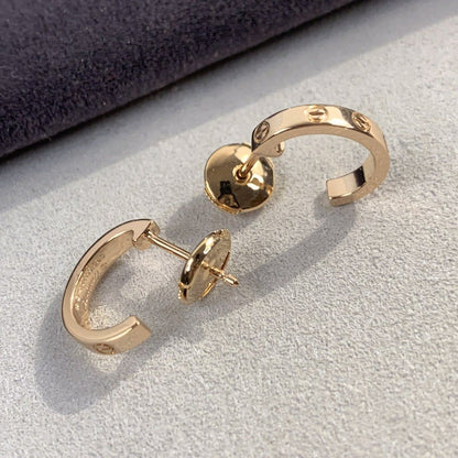 [OAK JURI]LOVE EARRINGS 2.65MM PINK GOLD