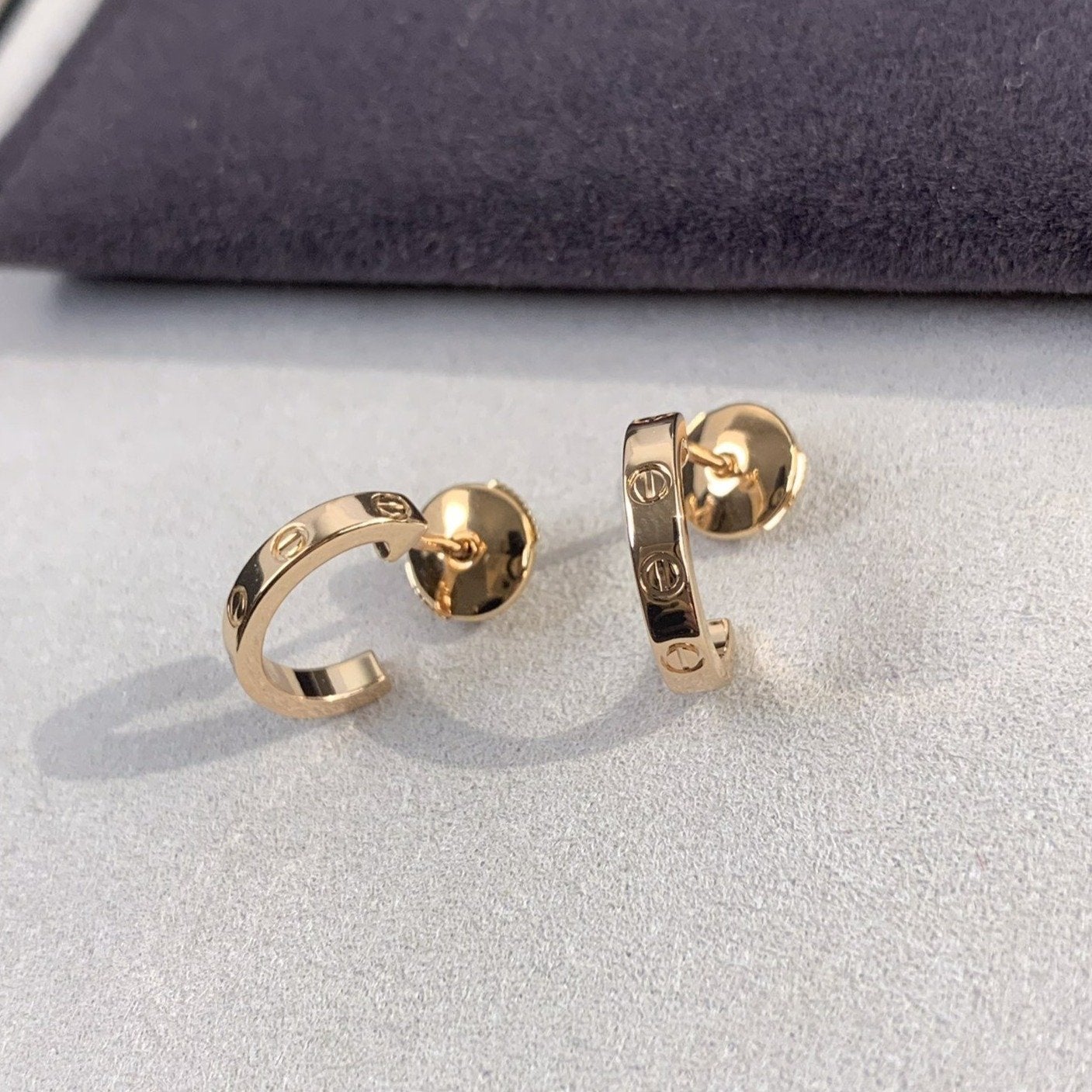 [OAK JURI]LOVE EARRINGS 2.65MM PINK GOLD