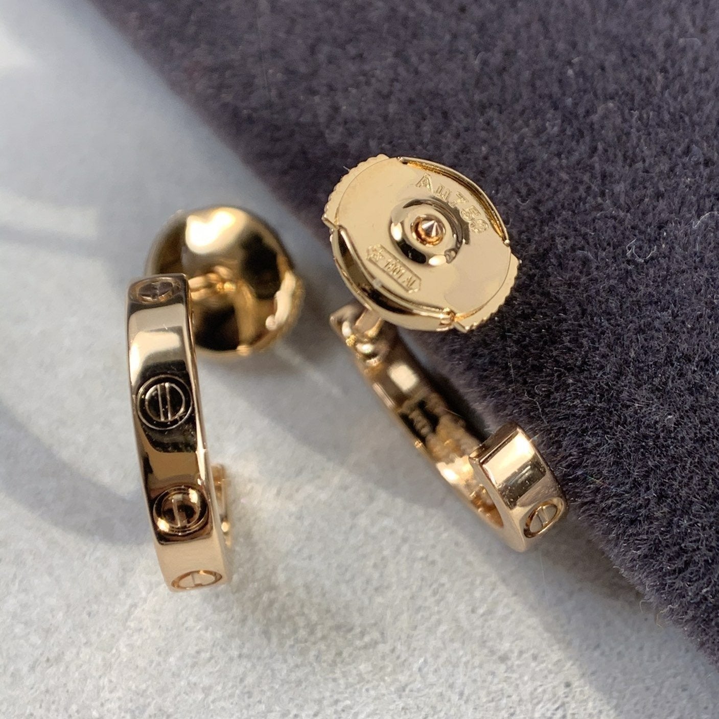 [OAK JURI]LOVE EARRINGS 2.65MM PINK GOLD