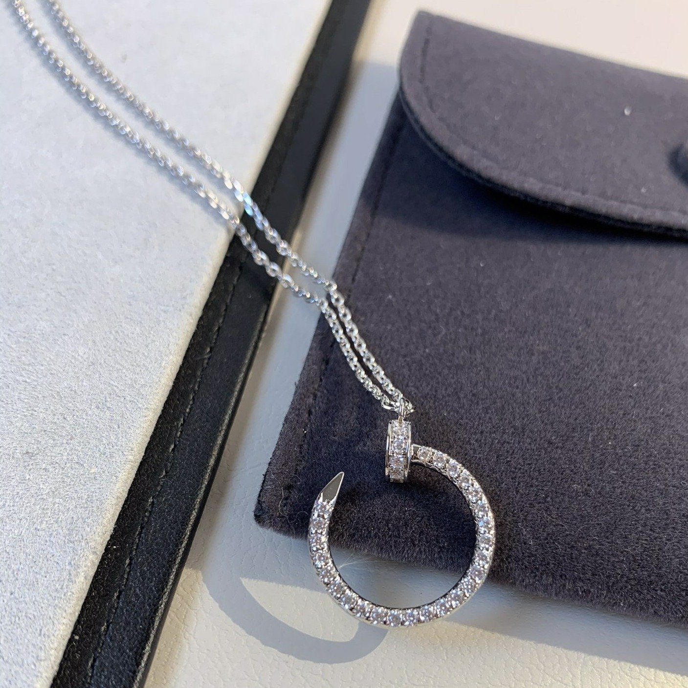 [OAK JURI]JUSTE NECKLACE SILVER DIAMONDS