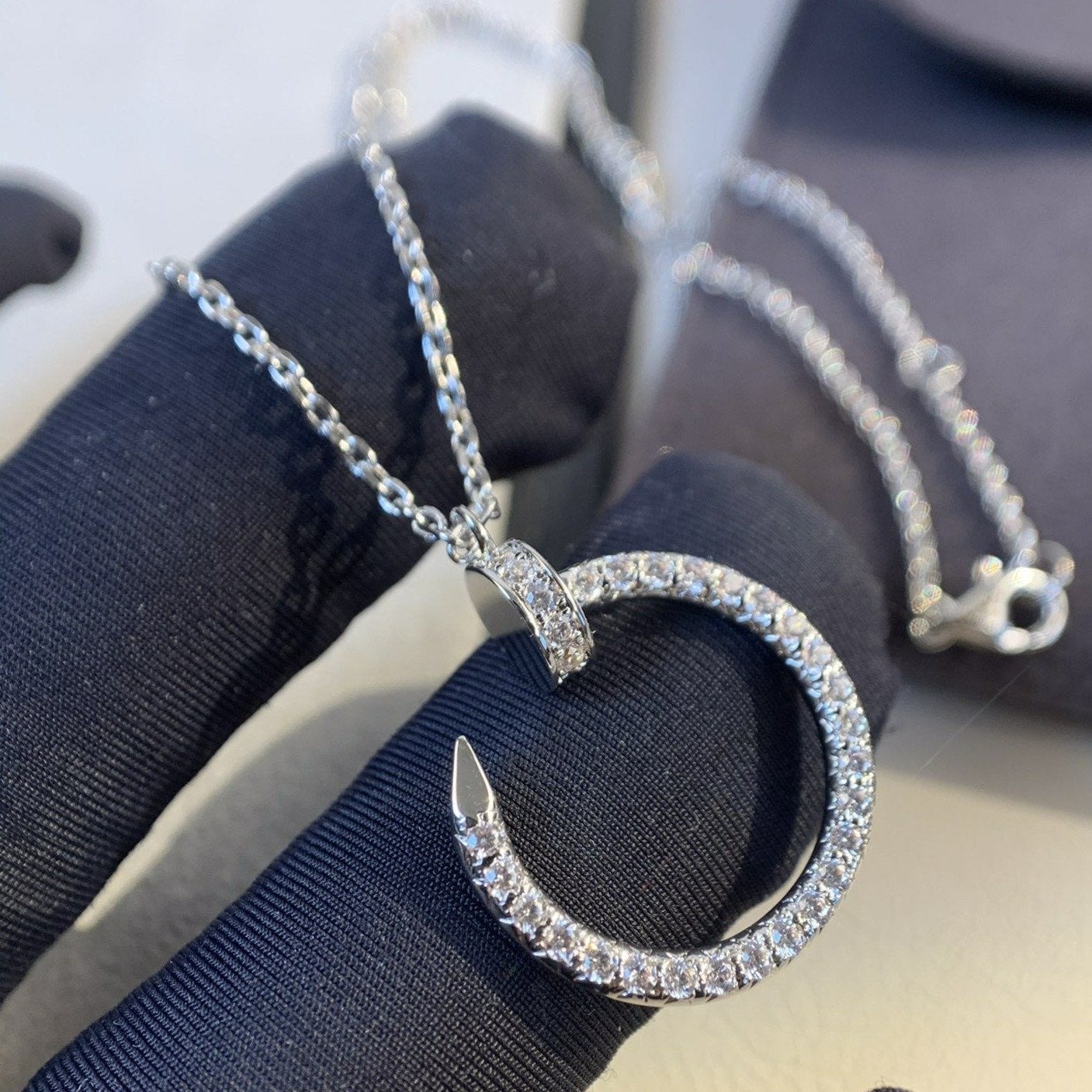 [OAK JURI]JUSTE NECKLACE SILVER DIAMONDS