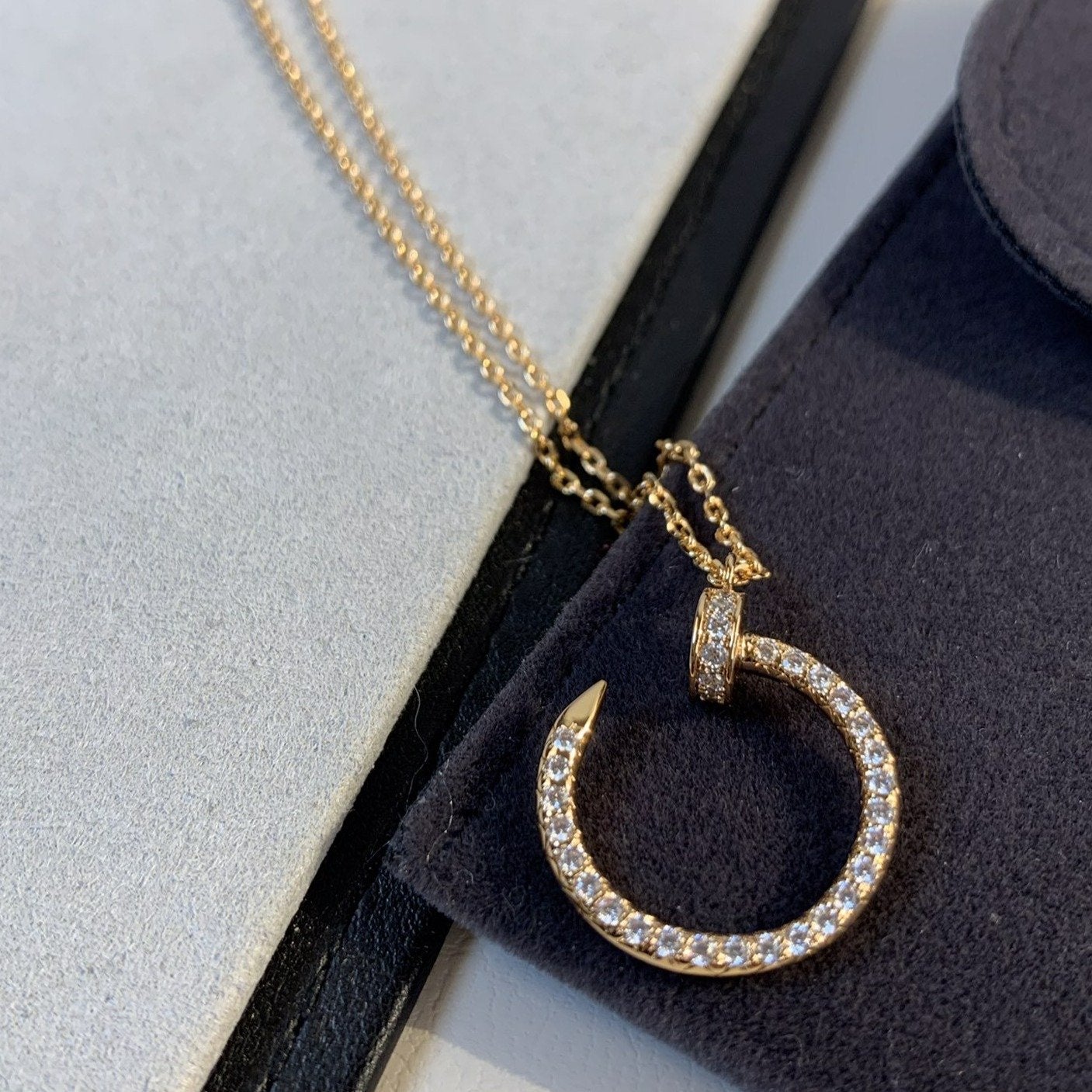 [OAK JURI]JUSTE NECKLACE PINK GOLD DIAMONDS