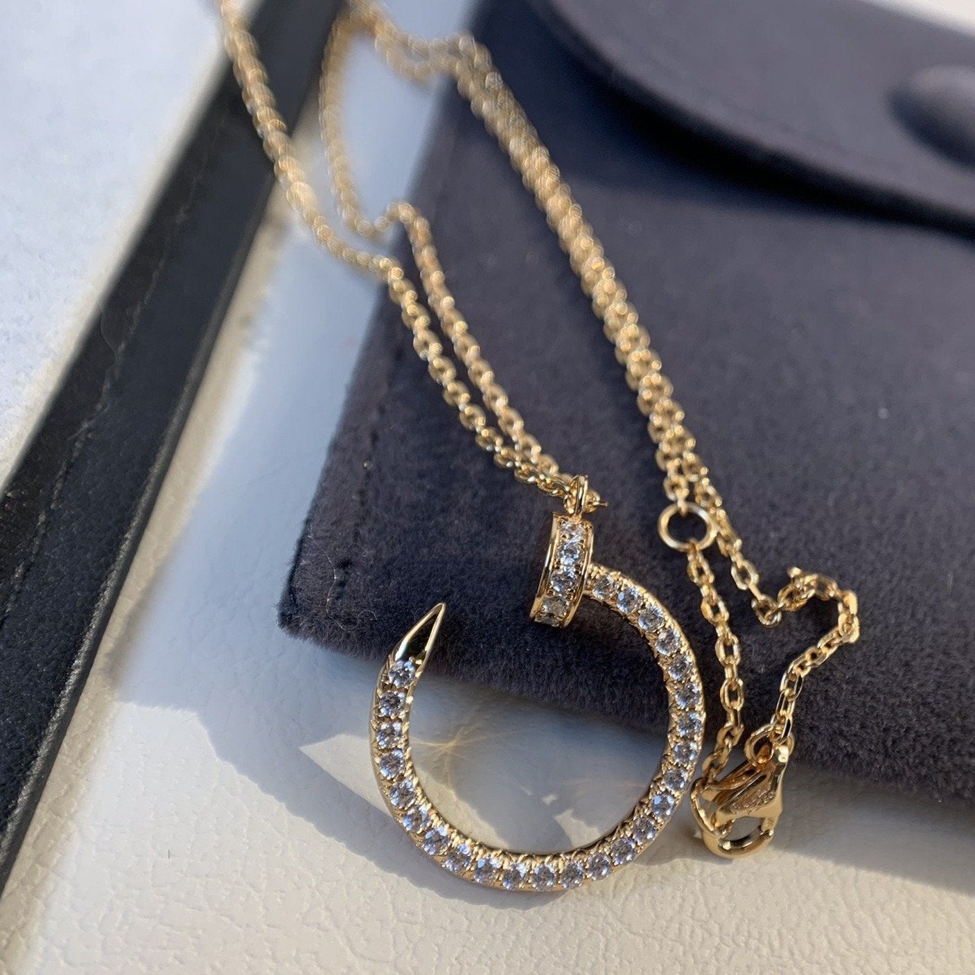 [OAK JURI]JUSTE NECKLACE PINK GOLD DIAMONDS
