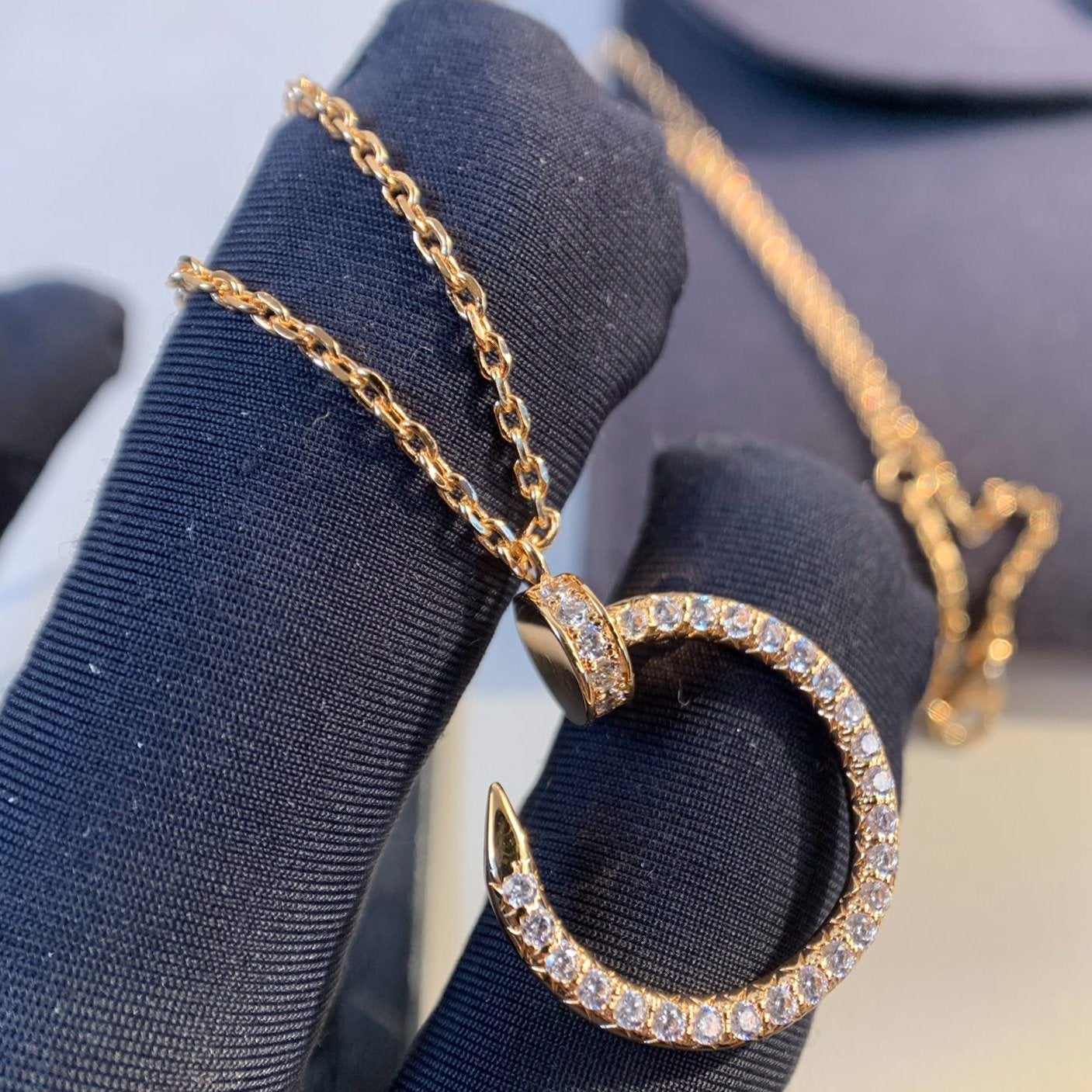 [OAK JURI]JUSTE NECKLACE PINK GOLD DIAMONDS