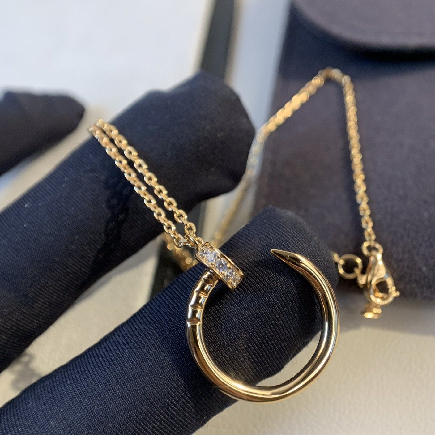[OAK JURI]JUSTE NECKLACE PINK GOLD DIAMONDS