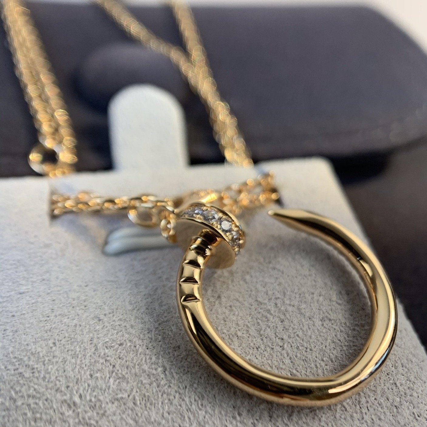 [OAK JURI]JUSTE NECKLACE PINK GOLD DIAMONDS
