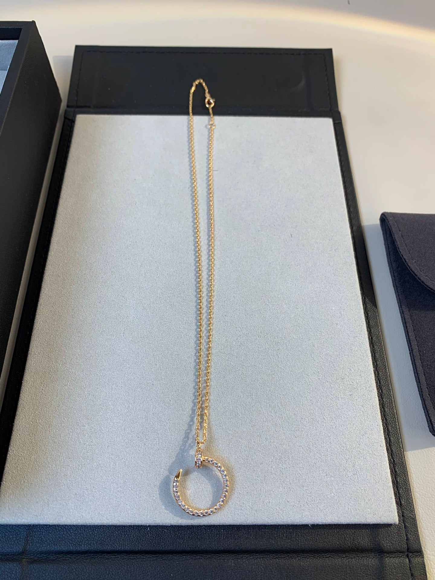 [OAK JURI]JUSTE NECKLACE PINK GOLD DIAMONDS