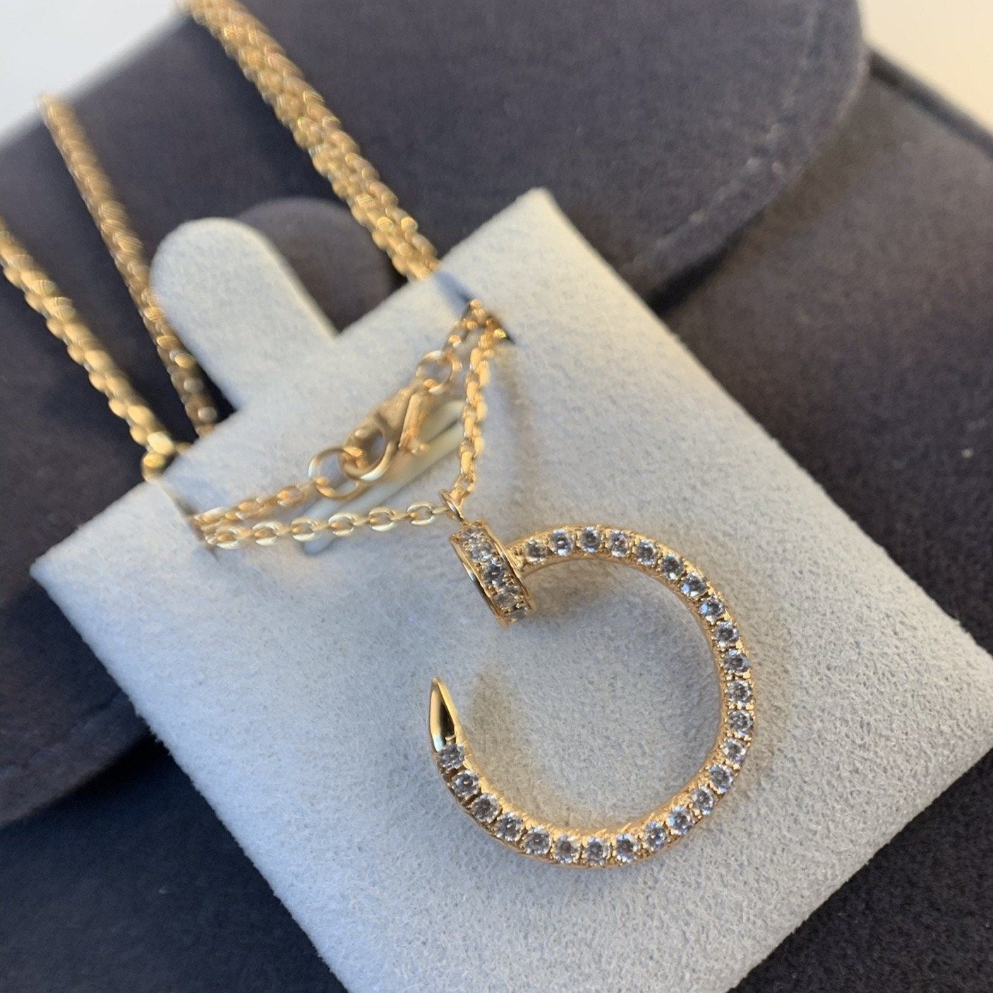 [OAK JURI]JUSTE NECKLACE PINK GOLD DIAMONDS