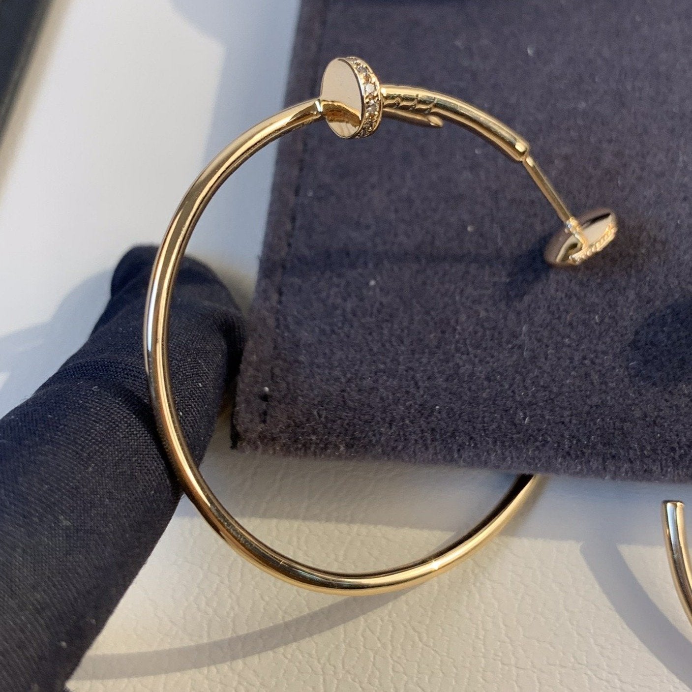 [OAK JURI]JUSTE EARRINGS GOLD DIAMONDS 1.8MM