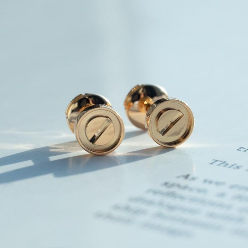 [OAK JURI]LOVE EARRINGS PINK GOLD 10MM
