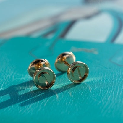 [OAK JURI]LOVE EARRINGS PINK GOLD 10MM