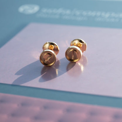[OAK JURI]LOVE EARRINGS PINK GOLD 10MM