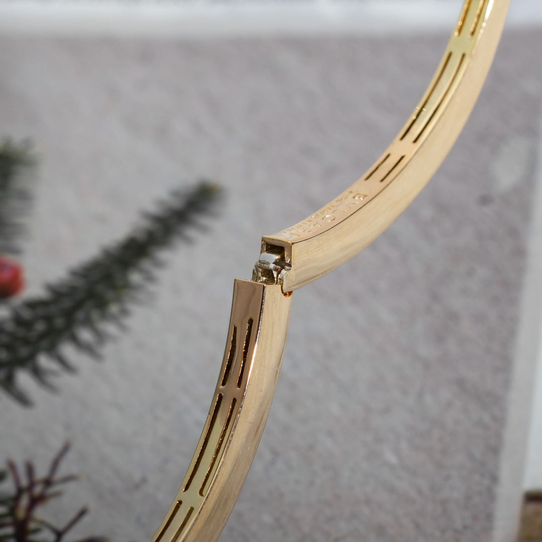 [OAK JURI]SERPENTI BRACELET PINK GOLD DIAMOND DOUBLE SNAKE