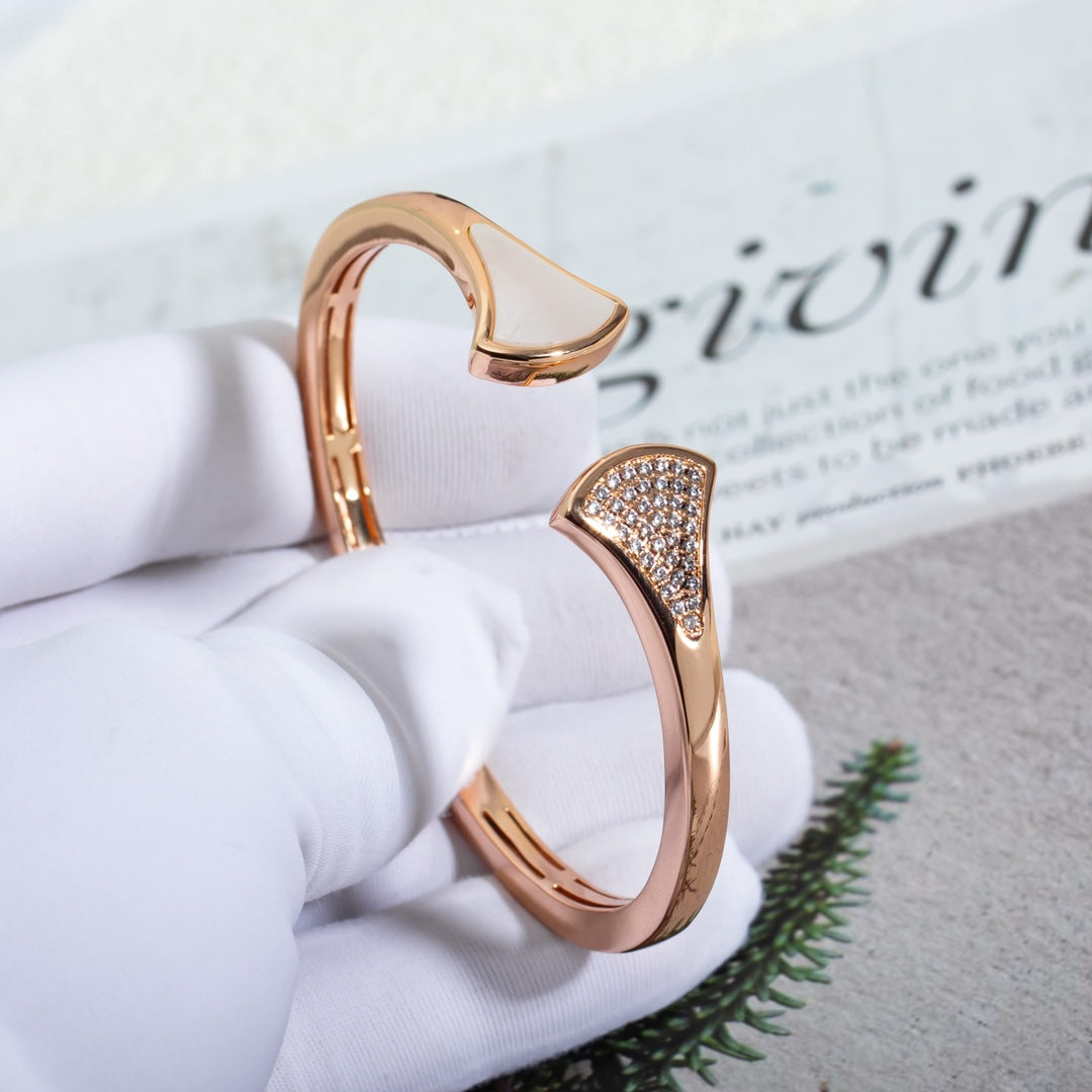 [OAK JURI]DREAM BRACELET OPEN PINK GOLD MOP DIAMOND