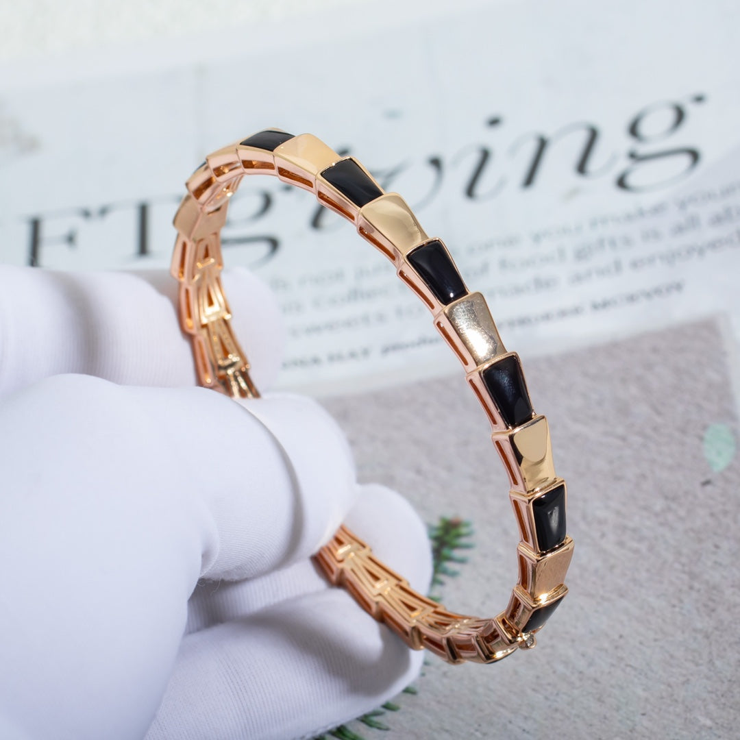 [OAK JURI]SERPENTI BRACELET PINK GOLD ONYX