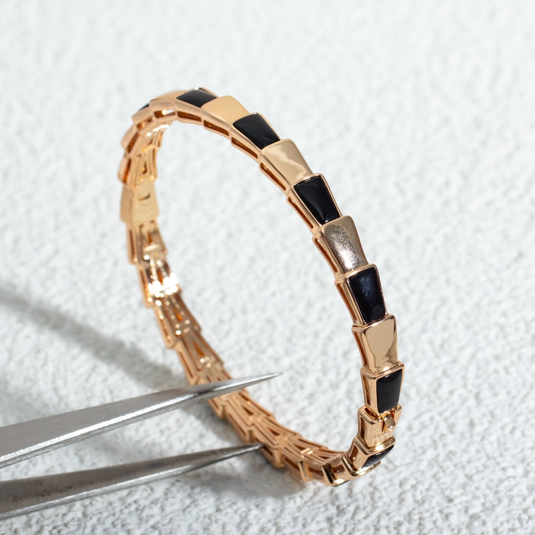 [OAK JURI]SERPENTI BRACELET PINK GOLD ONYX