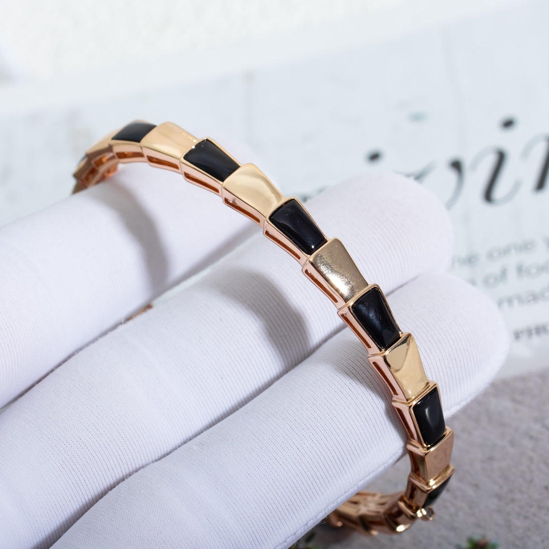 [OAK JURI]SERPENTI BRACELET PINK GOLD ONYX