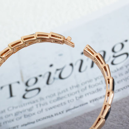 [OAK JURI]SERPENTI BRACELET PINK GOLD ONYX