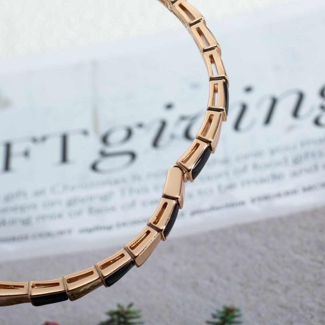 [OAK JURI]SERPENTI BRACELET PINK GOLD ONYX