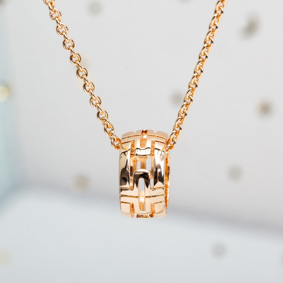 [OAK JURI]PARENTESI NECKLACE PINK GOLD