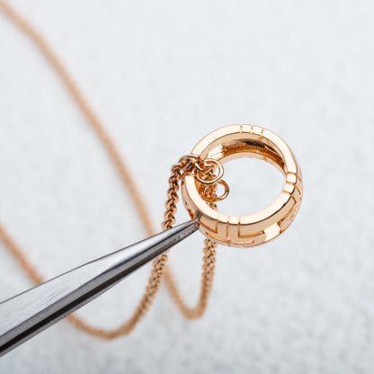 [OAK JURI]PARENTESI NECKLACE PINK GOLD