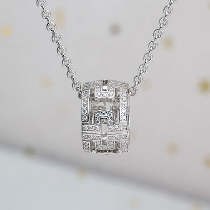[OAK JURI]PARENTESI NECKLACE SILVER DIAMOND